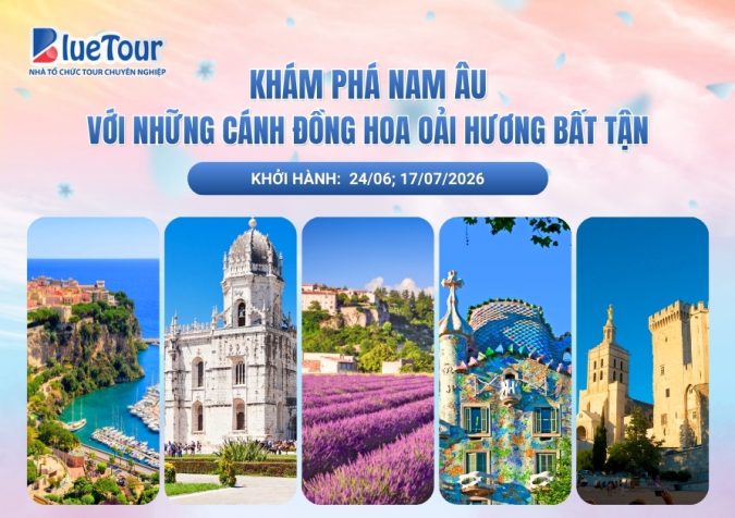 KHÁM PHÁ NAM ÂU VỚI NHỮNG CÁNH ĐỒNG HOA OẢI HƯƠNG BẤT TẬN