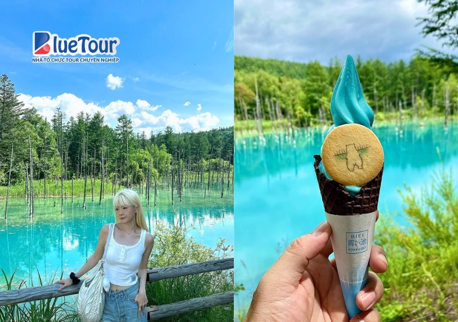 Lạc Bước Giữa Chốn Tiên Cảnh Siêu Thực Tại Hồ Xanh Biei Hokkaido