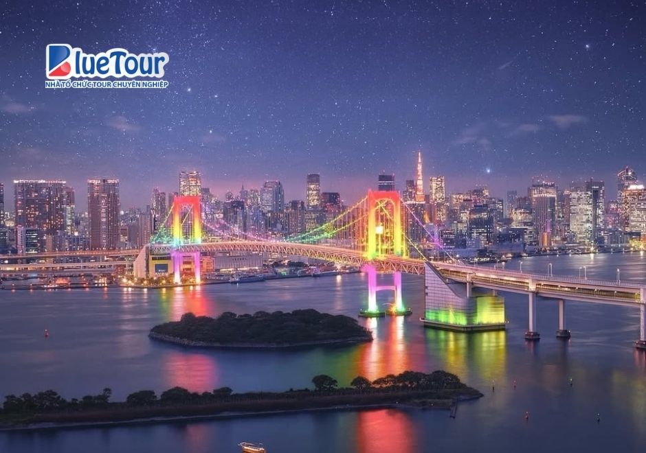 Vịnh Odaiba Tokyo: Lạc Vào Miền Ánh Sáng Lung Linh Của Thủ Đô