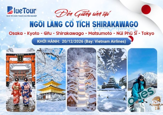 ĐÓN GIÁNG SINH TẠI NGÔI LÀNG CỔ TÍCH SHIRAKAWA-GO