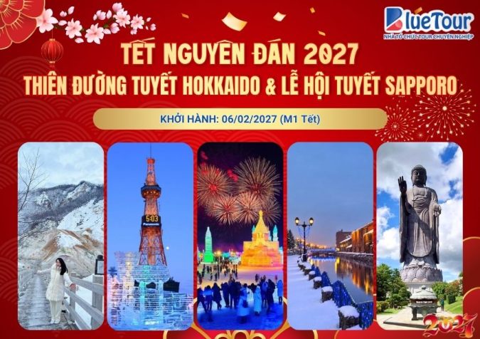 THIÊN ĐƯỜNG TUYẾT HOKKAIDO & LỄ HỘI TUYẾT SAPPORO TẾT NGUYÊN ĐÁN 2027